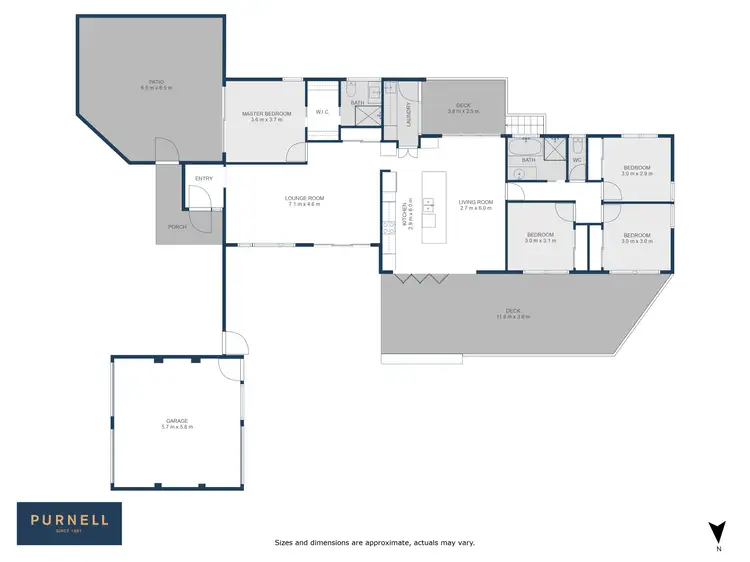 Floorplan of Homely house listing, 22 Buntine Crescent, Isaacs ACT 2607