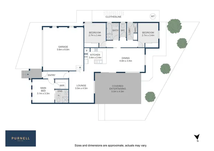 Floorplan of Homely townhouse listing, 2/40 Siroset Close, Dunlop ACT 2615