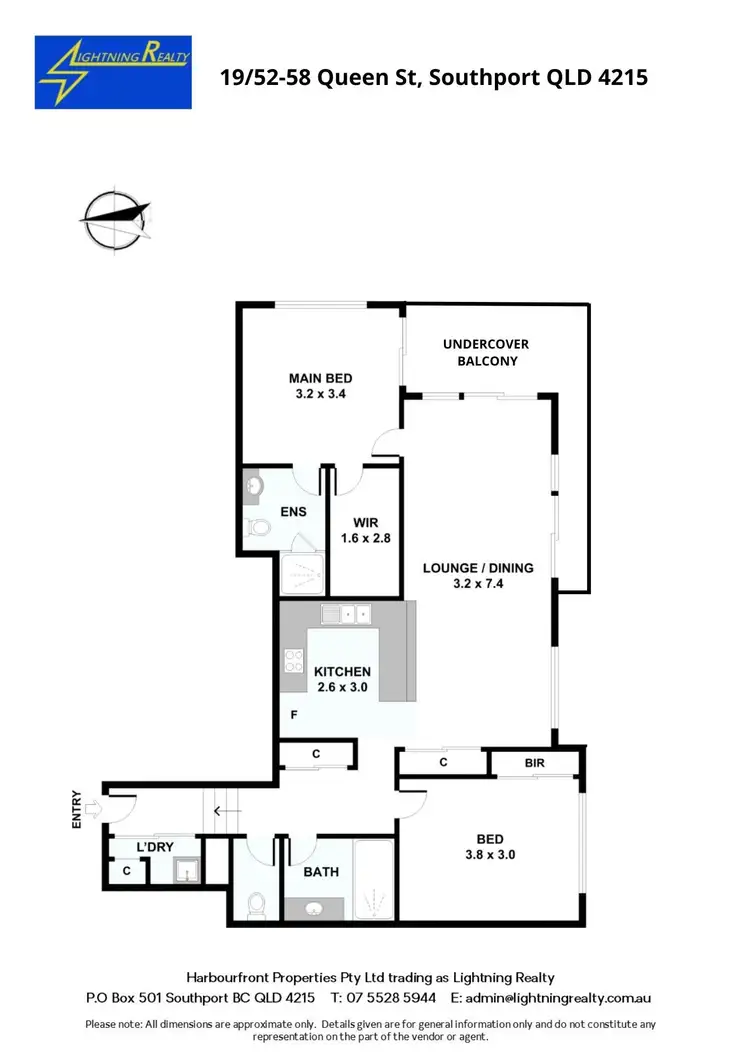 Floorplan of Homely apartment listing, 19/52-58 Queen Street, Southport QLD 4215