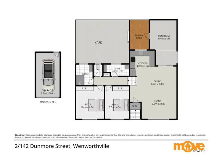 Floorplan of Homely townhouse listing, 2/142 Dunmore Street, Wentworthville NSW 2145