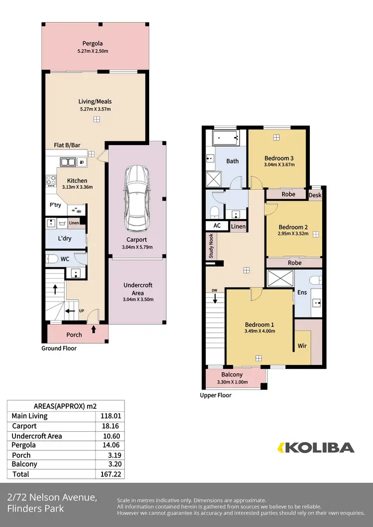 Floorplan of Homely townhouse listing, 2/72 Nelson Avenue, Flinders Park SA 5025