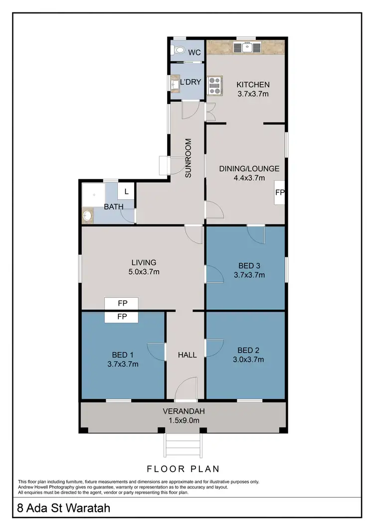 Floorplan of Homely house listing, 8 Ada Street, Waratah NSW 2298