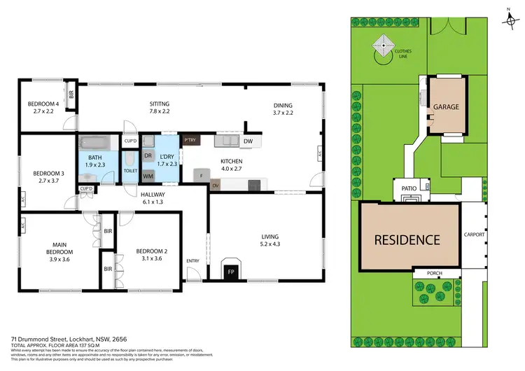 Floorplan of Homely house listing, 71 Drummond Street, Lockhart NSW 2656