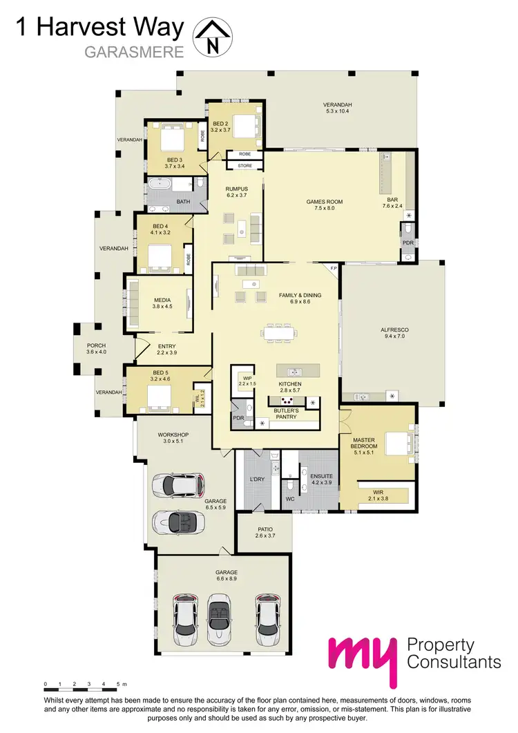 Floorplan of Homely house listing, 1 Harvest Way, Grasmere NSW 2570