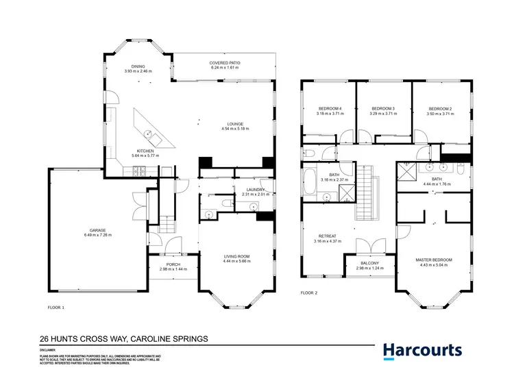 Floorplan of Homely house listing, 26 Hunts Cross Way, Caroline Springs VIC 3023