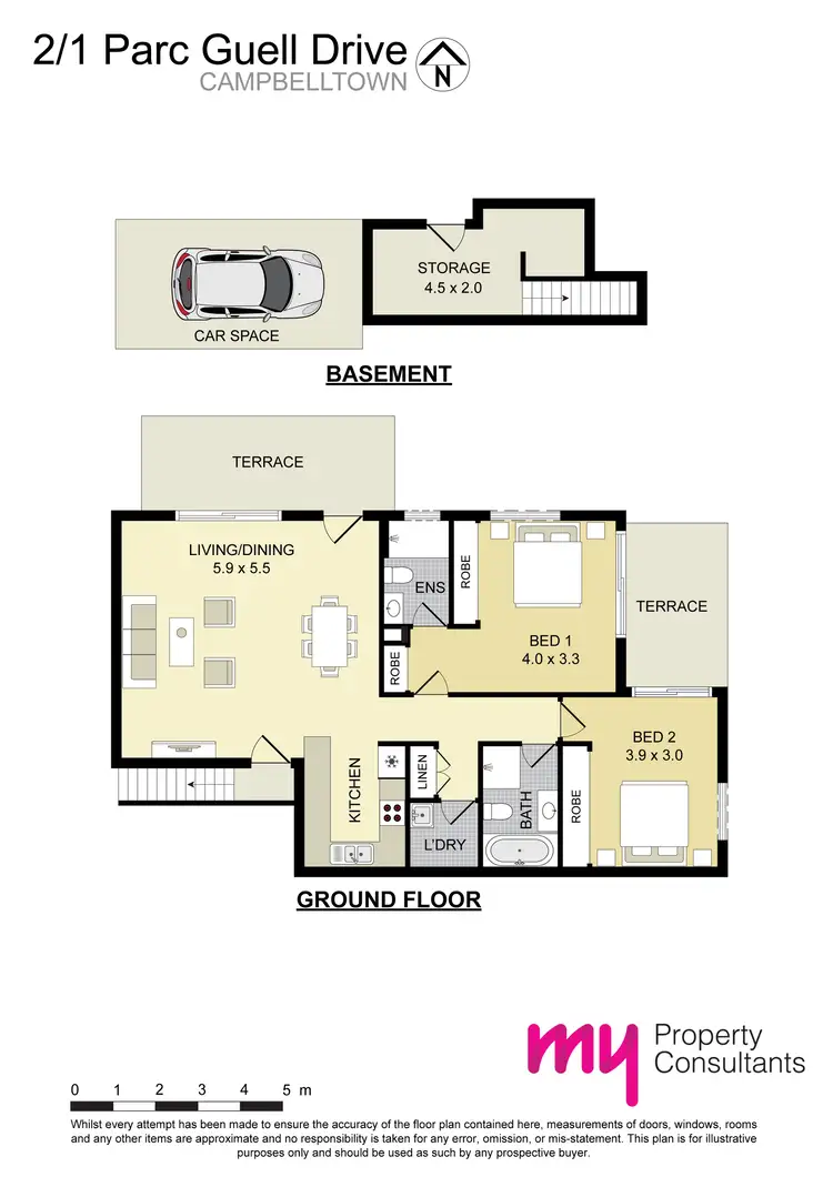 Floorplan of Homely apartment listing, 2/1 Parc Guell Drive, Campbelltown NSW 2560
