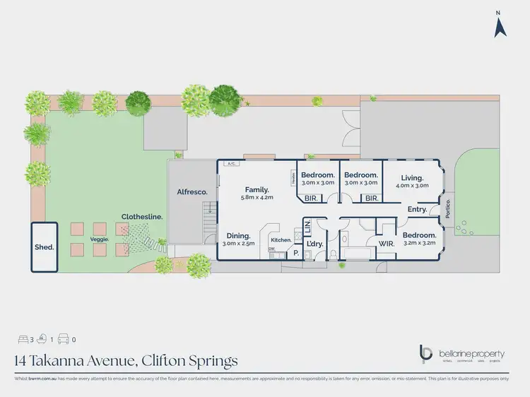 Floorplan of Homely house listing, 14 Takanna Avenue, Clifton Springs VIC 3222
