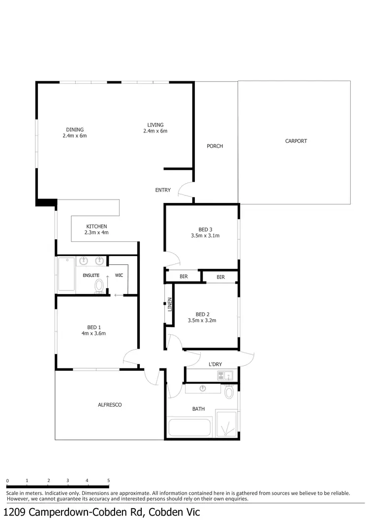 Floorplan of Homely house listing, Lot 1/1209 Camperdown-Cobden Road, Cobden VIC 3266