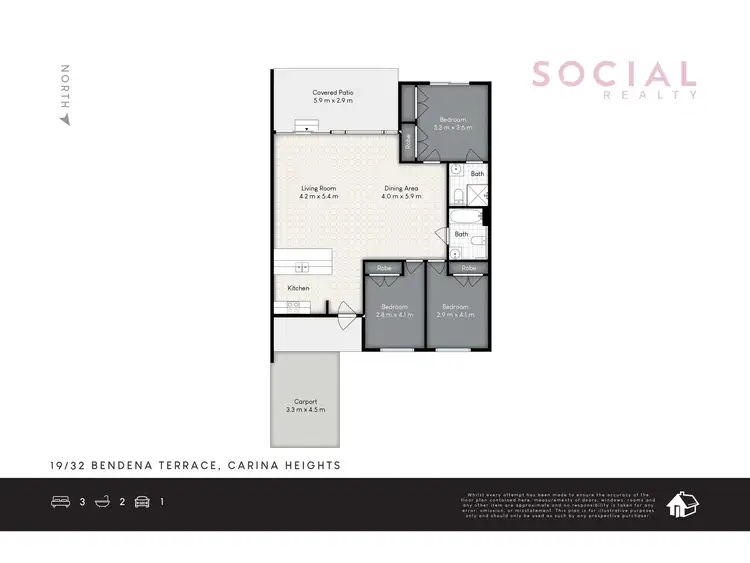 Floorplan of Homely townhouse listing, 19/32 Bendena Terrace, Carina Heights QLD 4152