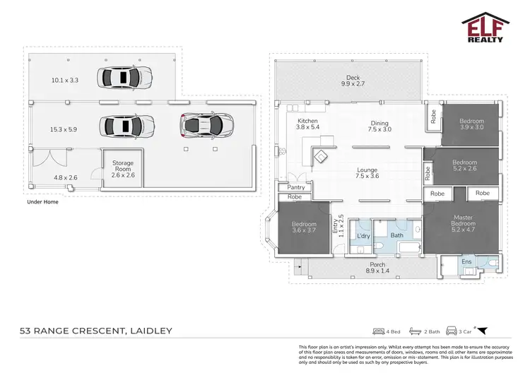 Floorplan of Homely rural property listing, 53 Range Crescent, Laidley QLD 4341