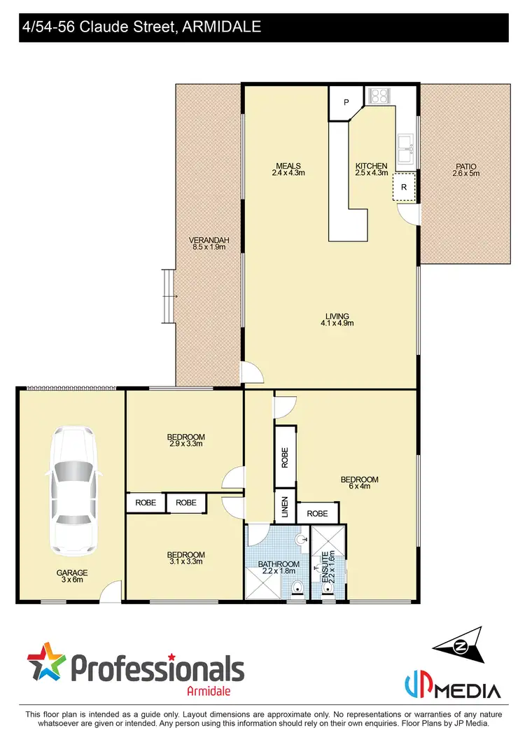 Floorplan of Homely unit listing, 4/54-56 Claude Street, Armidale NSW 2350