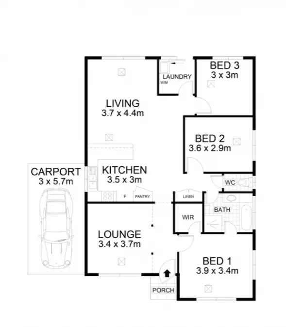 Floorplan of Homely house listing, 59 Elmgrove Road, Salisbury North SA 5108