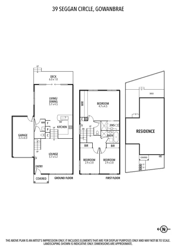 Floorplan of Homely townhouse listing, 39 Seggan Circle, Gowanbrae VIC 3043