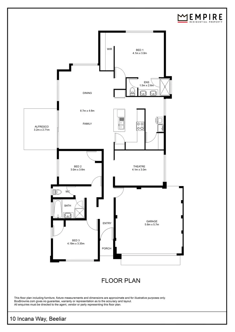 Floorplan of Homely house listing, 10 Incana Way, Beeliar WA 6164