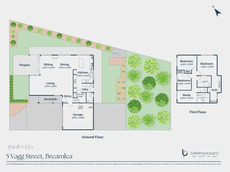 Floorplan of Homely house listing, 5 Vagg Street, Breamlea VIC 3227