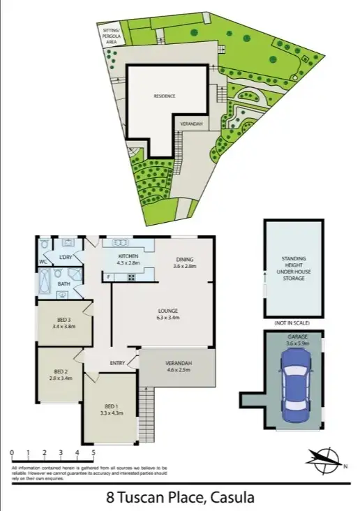 Floorplan of Homely house listing, 8 Tuscan Place, Casula NSW 2170