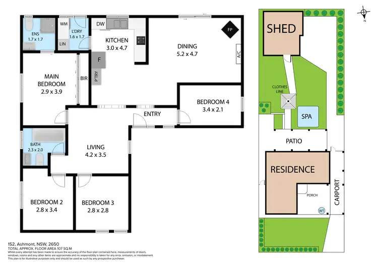 Floorplan of Homely house listing, 152 Ashmont Avenue, Ashmont NSW 2650