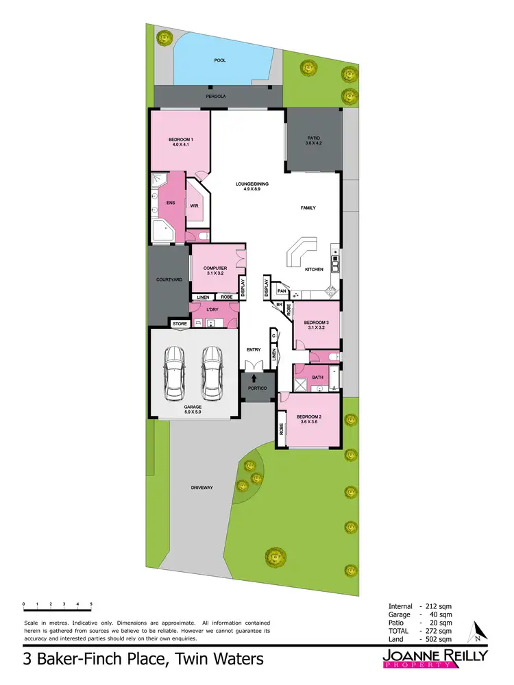 Floorplan of Homely house listing, 3 Baker Finch Place, Twin Waters QLD 4564