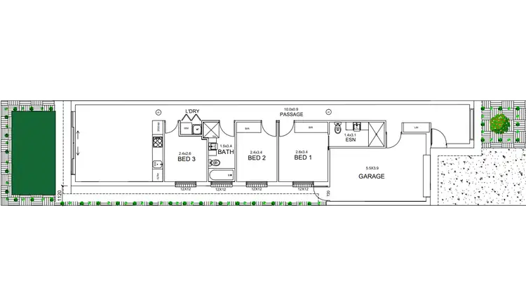 Floorplan of Homely semi-detached listing, 23 Victoria Way, Mansfield Park SA 5012