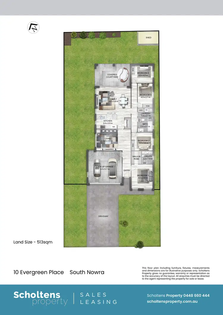 Floorplan of Homely house listing, 10 Evergreen Place, South Nowra NSW 2541