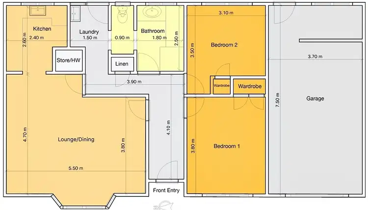 Floorplan of Homely unit listing, 2/4 Symbister Street, Devonport TAS 7310