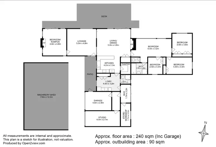 Floorplan of Homely rural property listing, 15094 Tasman Highway, Cranbrook TAS 7190