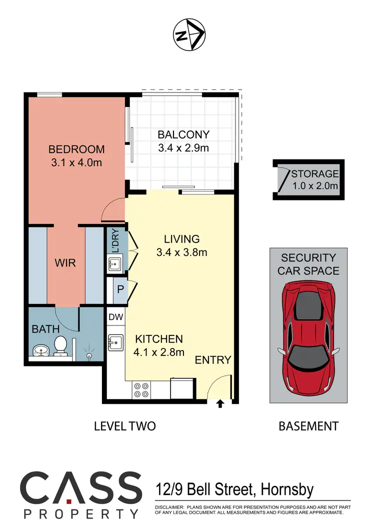 Floorplan of Homely apartment listing, 12/9 Bell Street, Hornsby NSW 2077