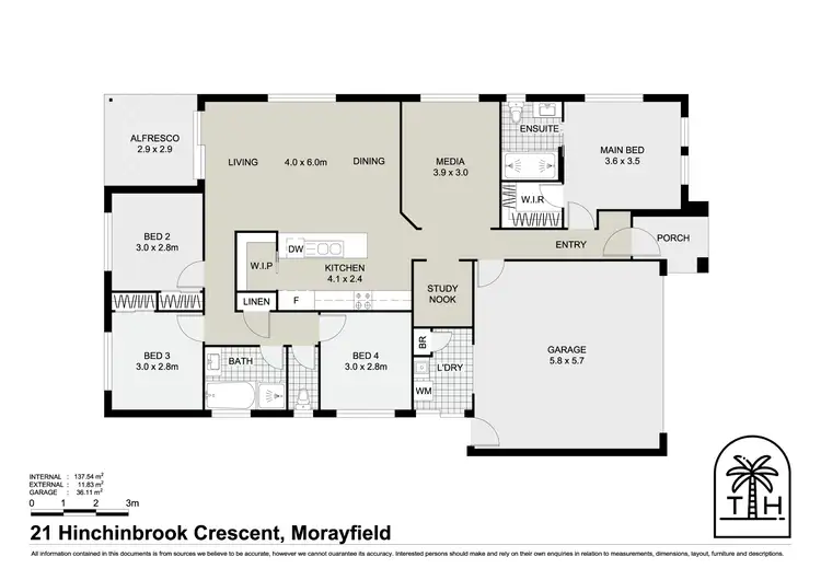 Floorplan of Homely house listing, 21 Hinchinbrook Circuit, Morayfield QLD 4506