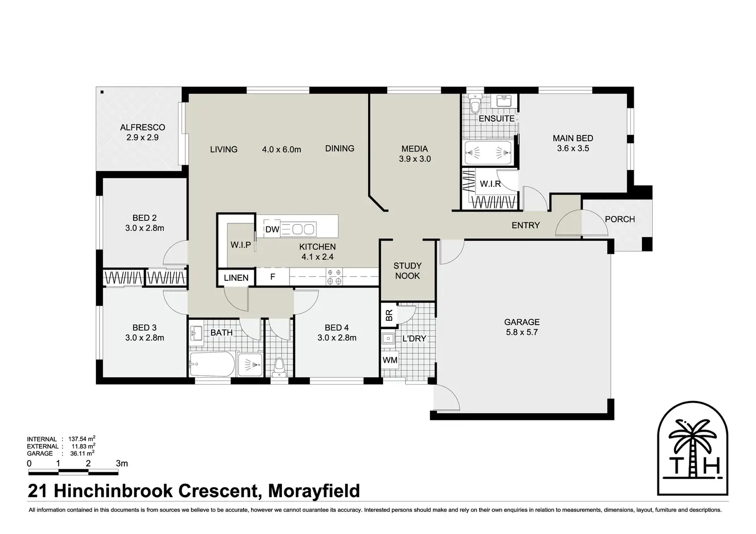 Floorplan of Homely house listing, 21 Hinchinbrook Circuit, Morayfield QLD 4506