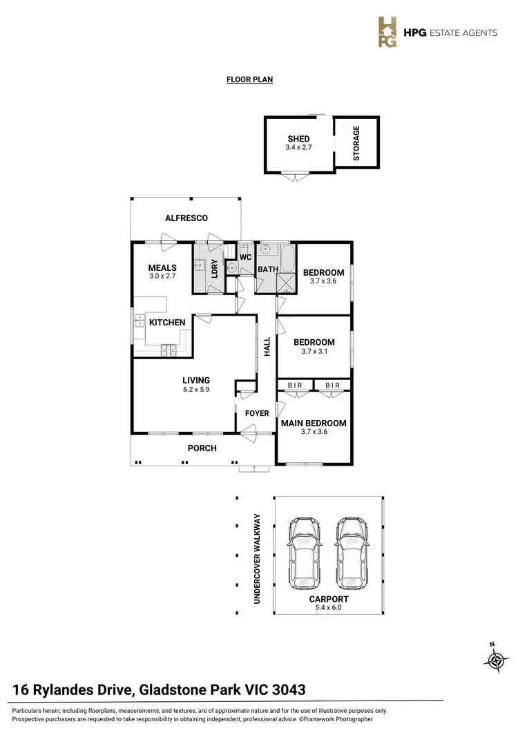 Floorplan of Homely house listing, 16 Rylandes Drive, Gladstone Park VIC 3043