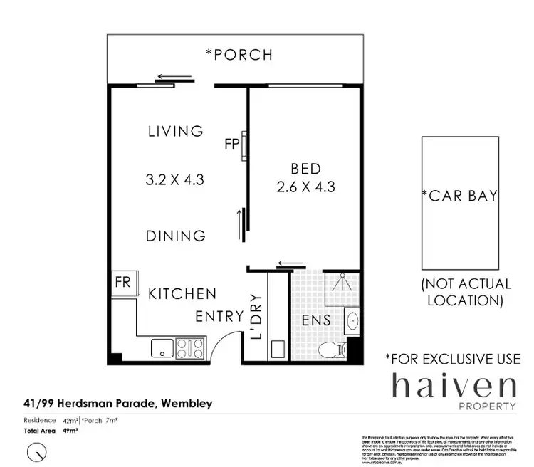 Floorplan of Homely apartment listing, 41/99 Herdsman Parade, Wembley WA 6014