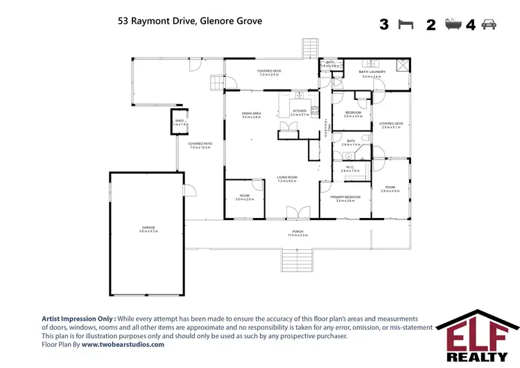 Floorplan of Homely house listing, 53 Raymont Drive, Glenore Grove QLD 4342
