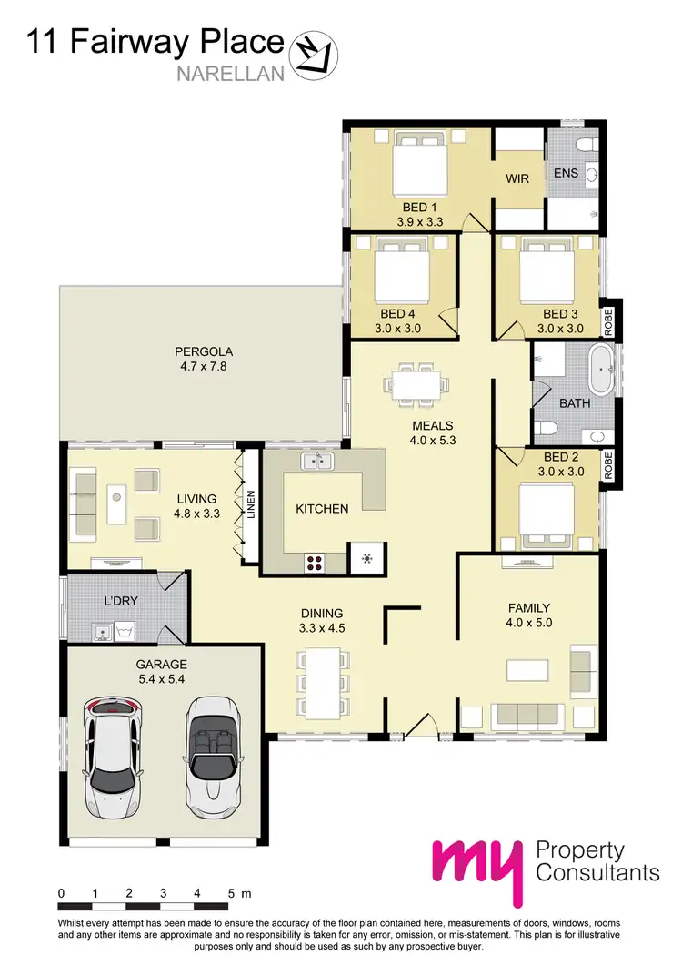 Floorplan of Homely house listing, 11 Fairway Place, Narellan NSW 2567