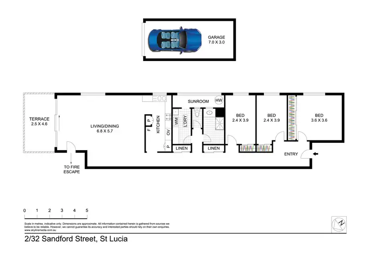 Floorplan of Homely apartment listing, 2/32 Sandford Street, St Lucia QLD 4067