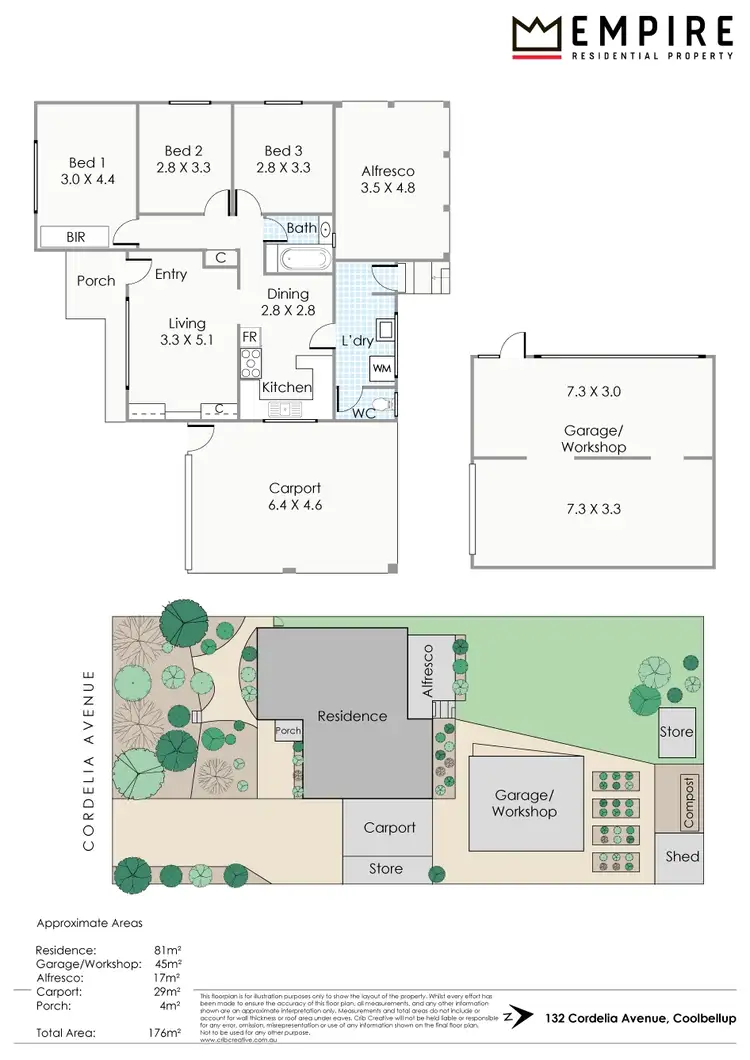 Floorplan of Homely house listing, 132 Cordelia Avenue, Coolbellup WA 6163