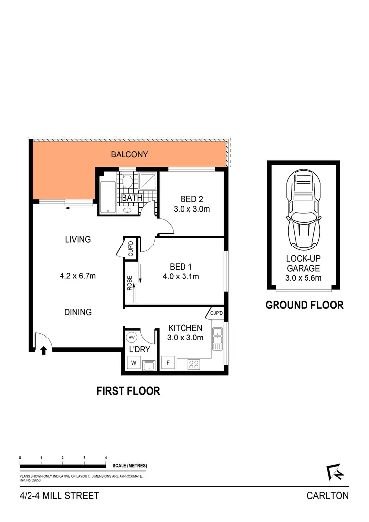 Floorplan of Homely apartment listing, 4/2-4 Mill Street, Carlton NSW 2218
