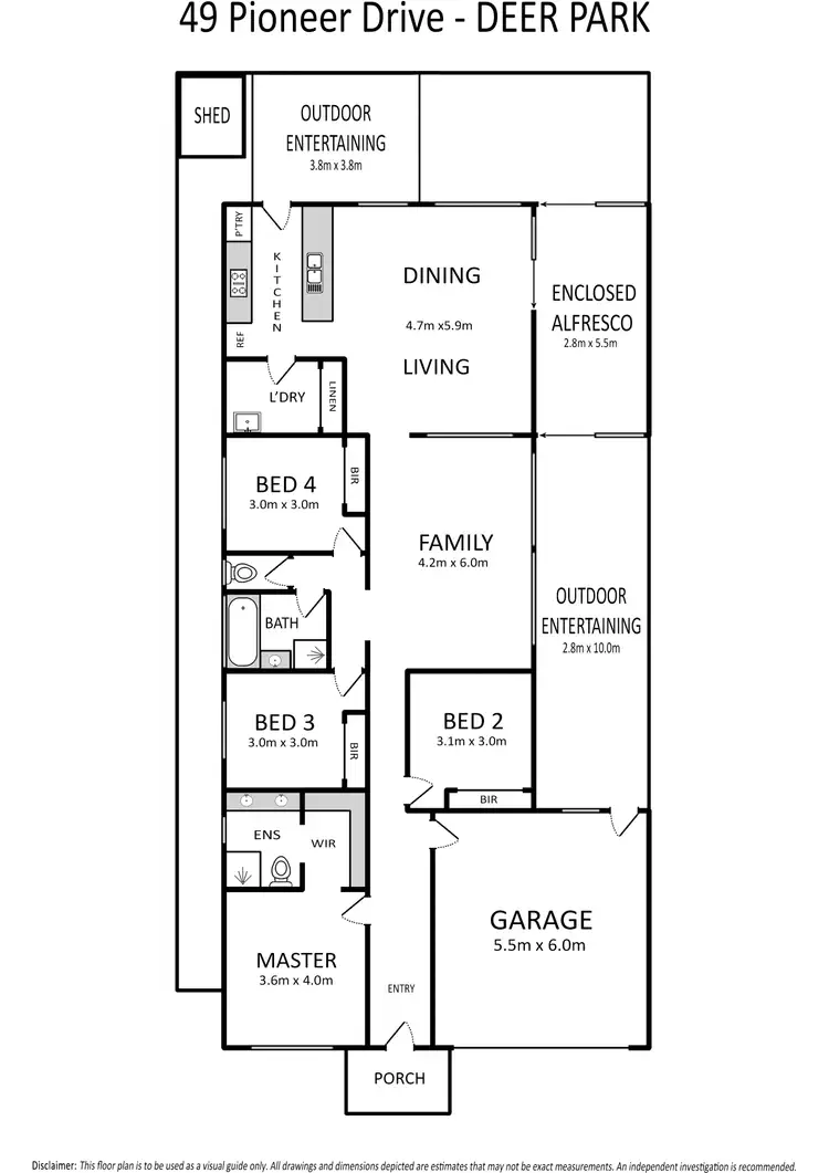 Floorplan of Homely house listing, 49 Pioneer Drive, Deer Park VIC 3023
