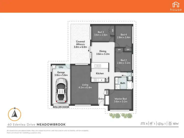Floorplan of Homely house listing, 60 Edenlea Drive, Meadowbrook QLD 4131