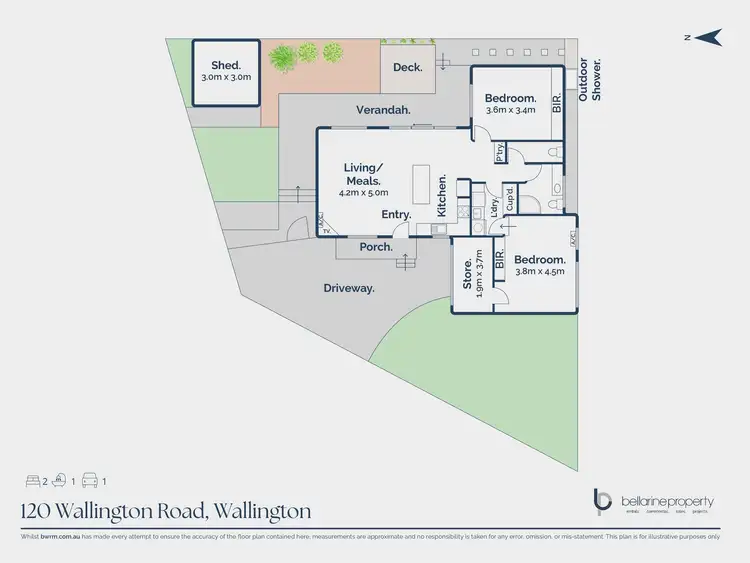 Floorplan of Homely house listing, 120 Wallington Road, Ocean Grove VIC 3226