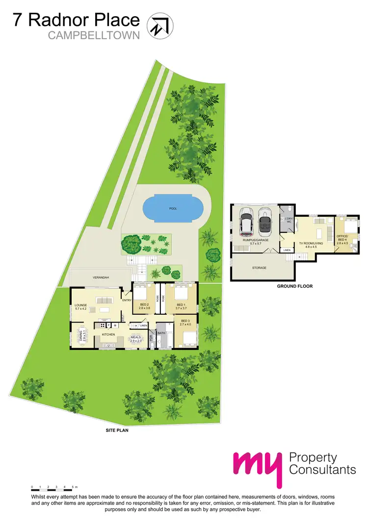 Floorplan of Homely house listing, 7 Radnor Place, Campbelltown NSW 2560