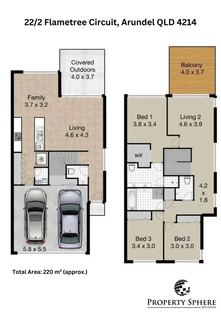 Floorplan of Homely unit listing, 22/2 Flametree Cct, Arundel QLD 4214