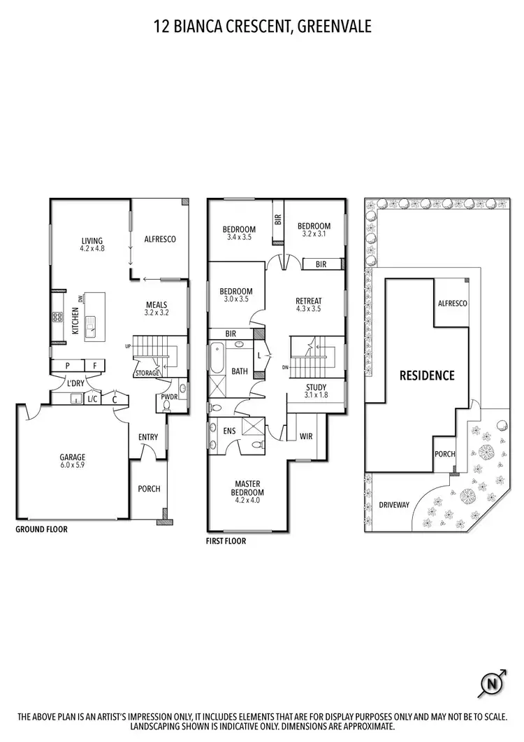 Floorplan of Homely house listing, 12 Bianca Crescent, Greenvale VIC 3059