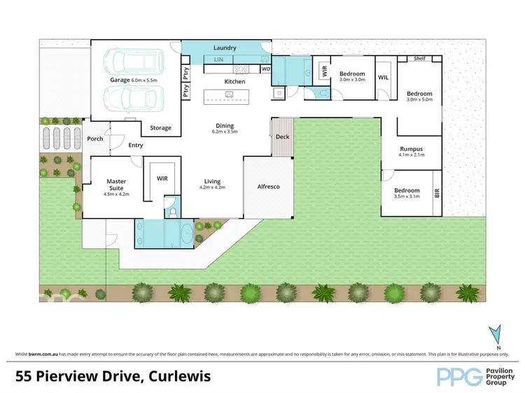 Floorplan of Homely house listing, 55 Pierview Drive, Curlewis VIC 3222