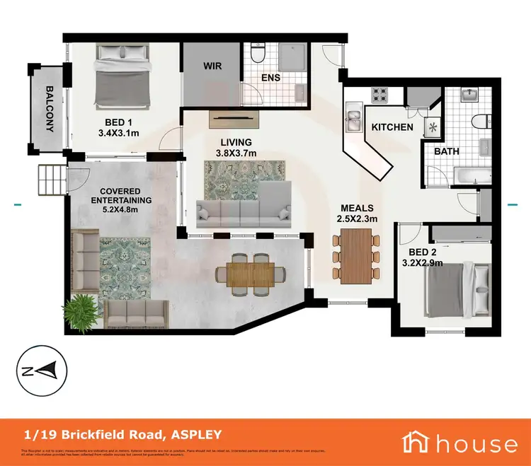 Floorplan of Homely unit listing, 1/19 Brickfield Road, Aspley QLD 4034