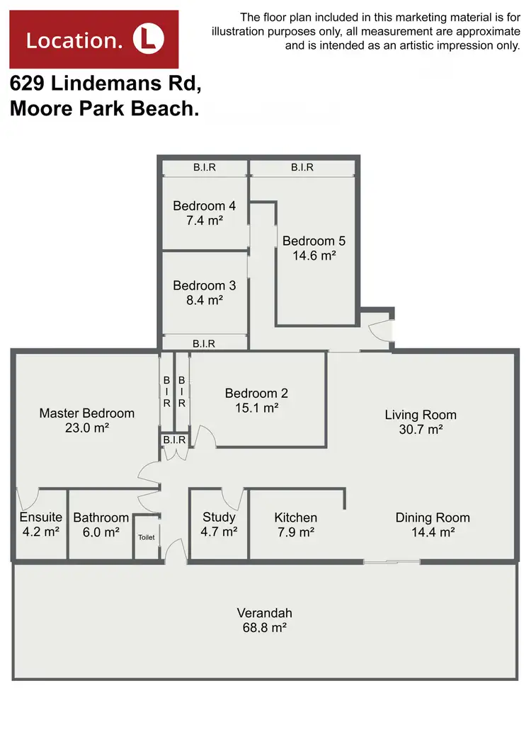 Floorplan of Homely house listing, 629 Lindemans Road, Moore Park Beach QLD 4670