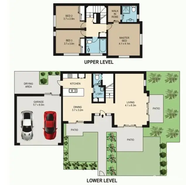 Floorplan of Homely townhouse listing, 2/19 Cooper Street, Murarrie QLD 4172