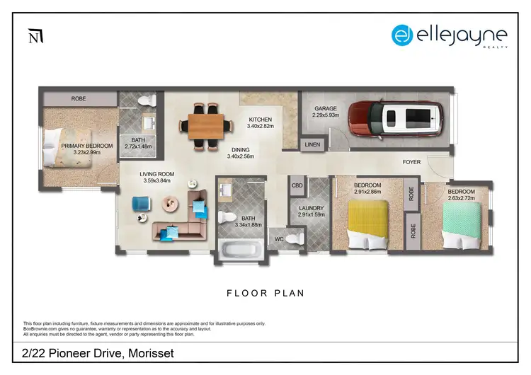 Floorplan of Homely semi-detached listing, 2/22 Pioneer Drive, Morisset NSW 2264