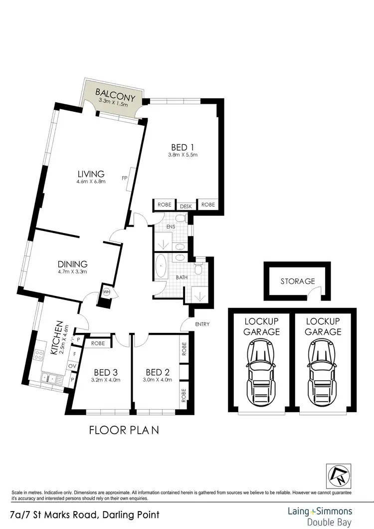 Floorplan of Homely apartment listing, 7a/7 St Marks Road, Darling Point NSW 2027