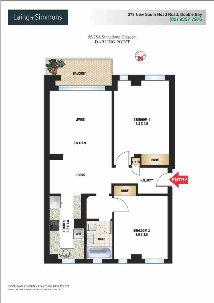 Floorplan of Homely apartment listing, 55/35a Sutherland Crescent, Darling Point NSW 2027