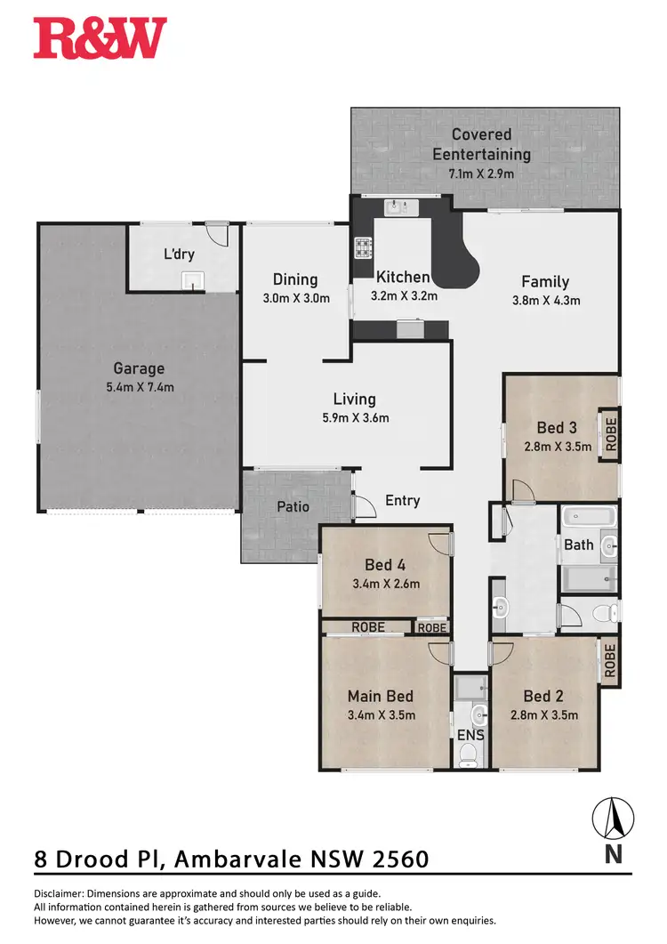 Floorplan of Homely house listing, 8 Drood Place, Ambarvale NSW 2560